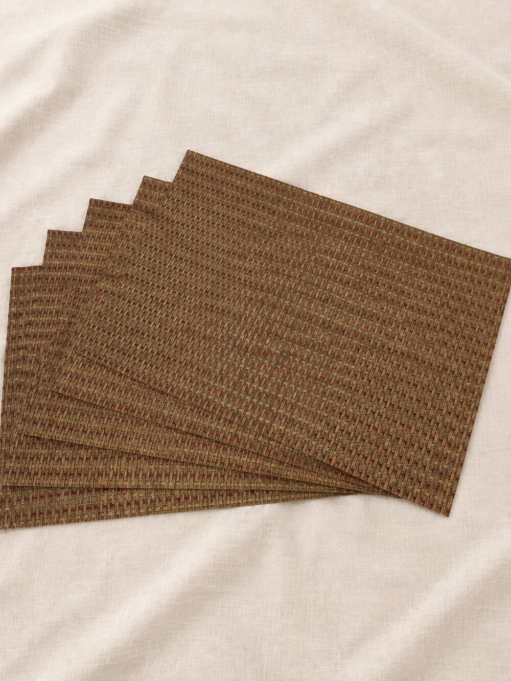 Set of 4 Woven Placemats - Rust Sage Neutral - 19x13